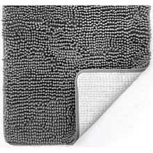 Load image into Gallery viewer, Chenille Microfibre Luxury Bathroom Bath Mat Lush Quick Dry Light Grey
