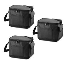 Load image into Gallery viewer, 6 Pack Cooler Bag or Lunch Bag with Shoulder Strap - Black - 3 Pack
