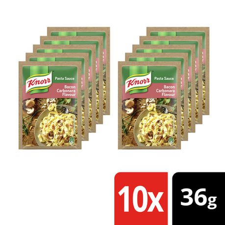 Knorr Bacon Carbonara Instant Pasta Sauce 10x36g