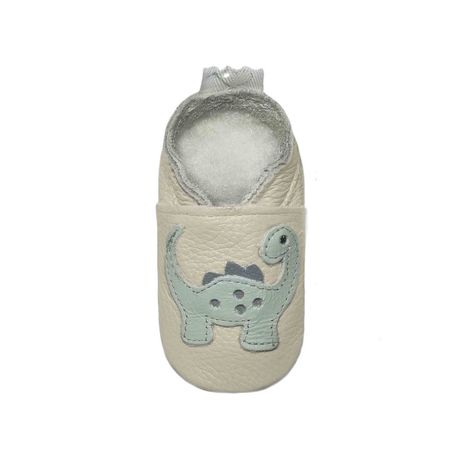 Pitta-Patta Soft Genuine Leather Baby Shoes - Green Friendly Dino - Size 2