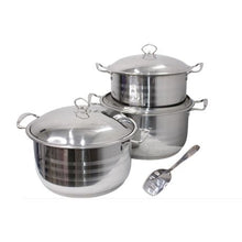 Load image into Gallery viewer, 6 Piece Thermal Layered Cookware Set &amp; LMA Serving Spoon -Stainless Steel
