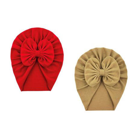 Baby Girl Turban - Red & Golden Buy Online in Zimbabwe thedailysale.shop