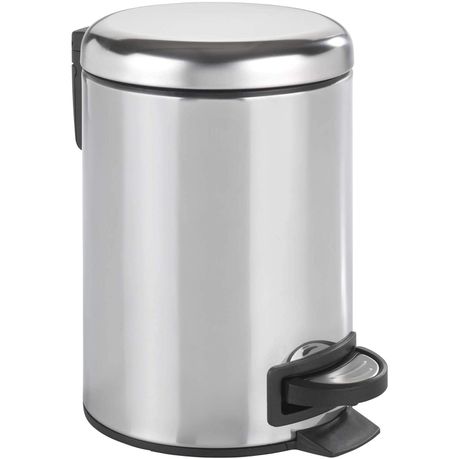 Wenko - 3L Pedal Bin - Leman - Stainless Steel  - Shiny