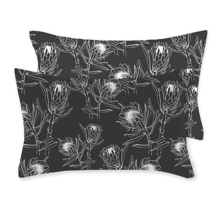 I Love it Here - Satin Pillowcase Protea Charcoal Blue Buy Online in Zimbabwe thedailysale.shop