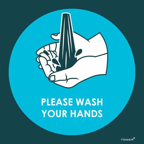 Please wash hands here -Hygiene Sign 150x150mm