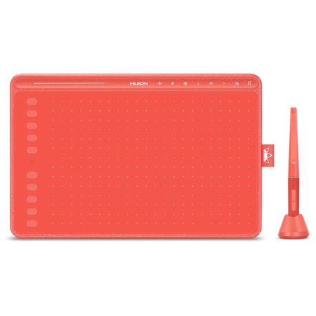 Huion HS611 Drawing Graphic Tablet - Coral Red Buy Online in Zimbabwe thedailysale.shop