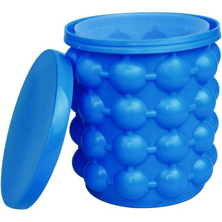 Portable Ice Cube maker, silicon bucket with lid for frozen beverages Buy Online in Zimbabwe thedailysale.shop