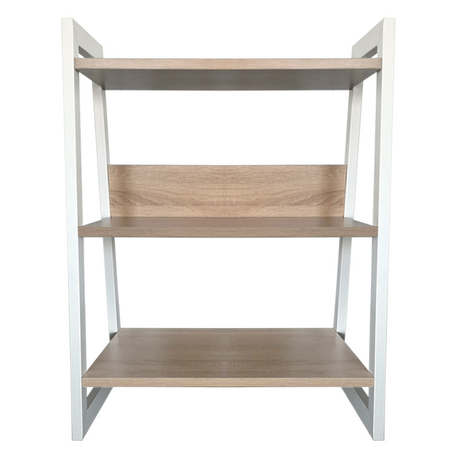 3-Tier Industrial-Style Bookcase Free Standing Bookshelf Display Unit