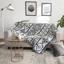 Load image into Gallery viewer, Geometry Pattern Style Sofa Throw Knitted Bohemian Blanket Cover Rug
