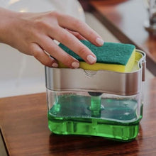 Load image into Gallery viewer, 2 in 1 Sponge and Liquid Soap Dispenser
