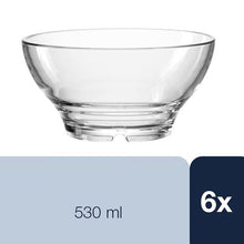 Load image into Gallery viewer, Leonardo Bowls for Cereal, Fruit or Dessert SENSO Clear Glass – Set of 6
