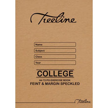 Load image into Gallery viewer, Treeline A4 72pg Exercise Books Feint &amp; Margin Speckled - Pack 20
