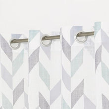 Load image into Gallery viewer, George &amp; Mason - Chevron Dolly Eyelet Unlined Curtain
