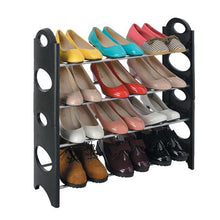 Load image into Gallery viewer, 4 Tier Shoe Rack - Black
