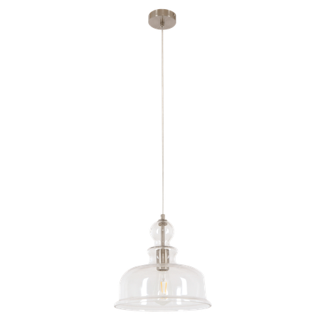 Zebbies Lighting - Luna - Satin Nickel Pendant with Clear Glass Buy Online in Zimbabwe thedailysale.shop