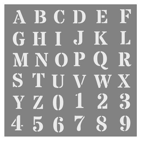 Alphabet Stencil - 4cm letter height