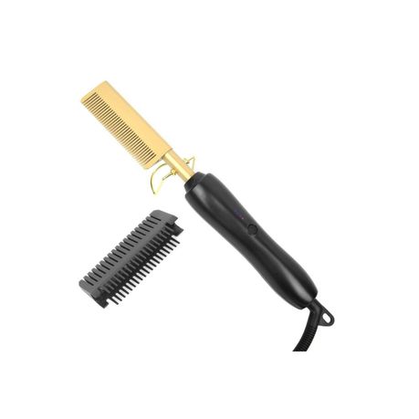 Electric Hair Hot Comb  - 2 in 1 Straightener/Curling iron by Style It Buy Online in Zimbabwe thedailysale.shop