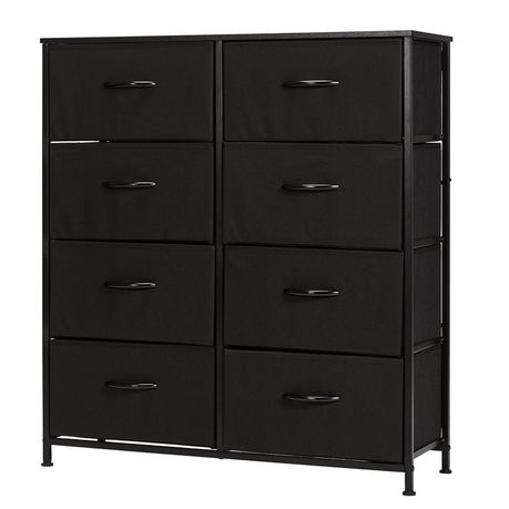 Gretmol Double Drawer Storage Cabinet - Black