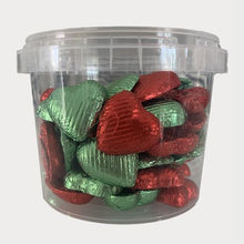 Load image into Gallery viewer, Sweetalk – Christmas Chocolate x 50 Mini Hearts Chocolate Red &amp; Green
