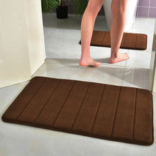 Load image into Gallery viewer, Luxury Memory Foam Bathroom Bath Mat Quick Dry Non Slip Brown Large
