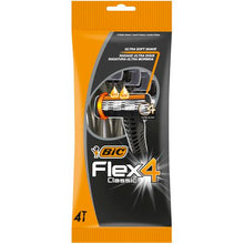 Load image into Gallery viewer, BIC 4 Flex Classic Disposable Men&#39;s Razors - Pack of 4
