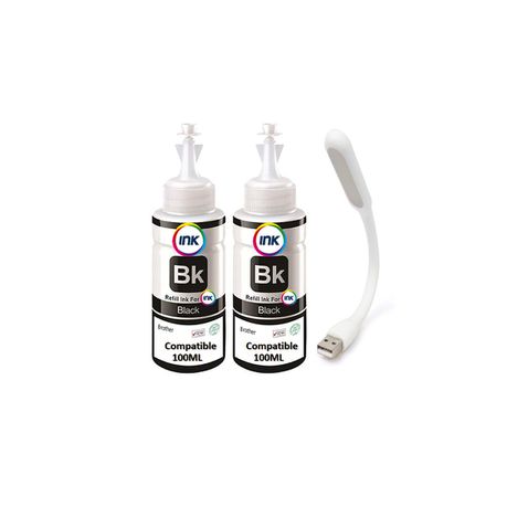 Universal Ink Compatible For Brother Tank Printers 2 x Black 100ML Buy Online in Zimbabwe thedailysale.shop