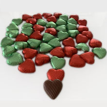 Load image into Gallery viewer, Sweetalk – Christmas Chocolate x 50 Mini Hearts Chocolate Red &amp; Green
