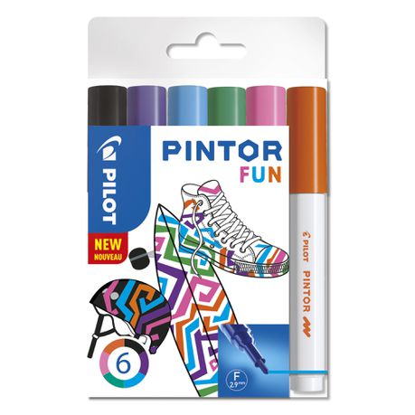 Pilot SW-PT Fine Point Pintor Paint Marker - Fun Wallet of 6