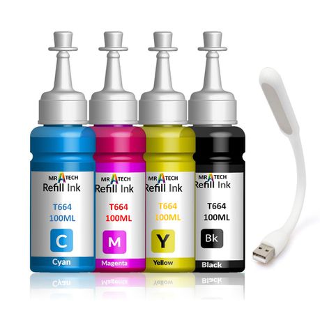 T664 Bundle Ink Bottle (Black, Cyan, Magenta, Yellow,4-Packs) 100ML Buy Online in Zimbabwe thedailysale.shop