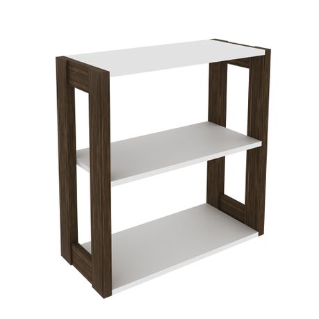 Linx Wall Bookshelf - Brown & White Buy Online in Zimbabwe thedailysale.shop