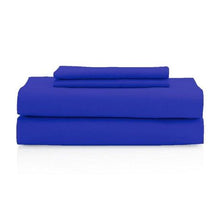 Load image into Gallery viewer, Wrinkle-Resistant Queen Sheet Set - Imperial Blue 4 Piece Bedding
