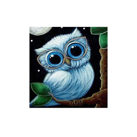 Diamond Painting DIY Kit, Round diamonds, 30x30cm- Cartoon Cute Little Owl Buy Online in Zimbabwe thedailysale.shop