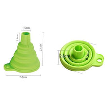 Load image into Gallery viewer, Collapsible Silicone Funnel for Water Oil Liquid Powder Transfer - Set of 3
