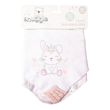 Load image into Gallery viewer, Baby Bunny 2 Pack Bandana Teether Bib
