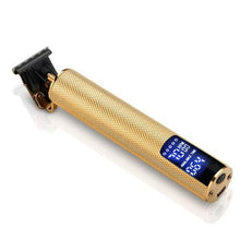 Load image into Gallery viewer, Stainless Steel T Blade Hair Clippers Rechargeable Hair Clipper LCD-Gold
