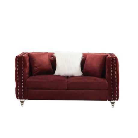 LUX Studded 2 Seater Soda Red