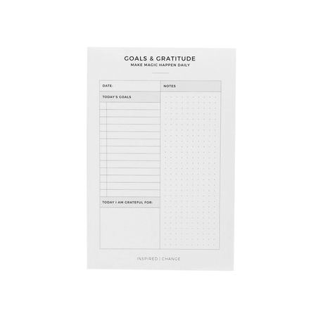 Goals & Gratitude Notepad - Inspired Change Buy Online in Zimbabwe thedailysale.shop