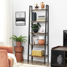 Load image into Gallery viewer, Lifespace Industrial Rustic 5 tier Ladder Shelves
