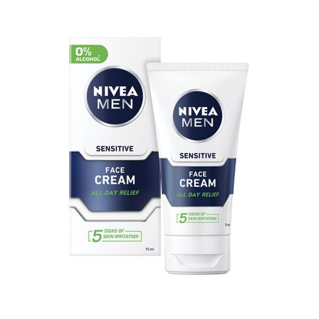 NIVEA MEN Sensitive Face Cream - 75ml Buy Online in Zimbabwe thedailysale.shop