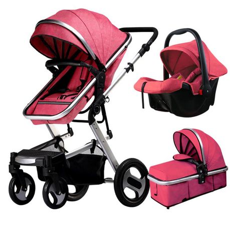 Family Baby Pram 3 In 1 Red Colour Baby Stroller Travelling System Buy Online in Zimbabwe thedailysale.shop