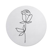 Load image into Gallery viewer, Hey Casey! Rose Line Art Mouse Pad
