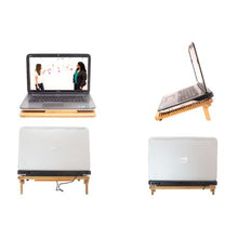 Load image into Gallery viewer, College Originals Eco-Friendly Bamboo Notebook Retro Cooler Stand
