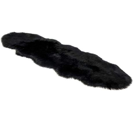 Black Fluffy Runner Rug/Carpet(160cmx200cm) Buy Online in Zimbabwe thedailysale.shop