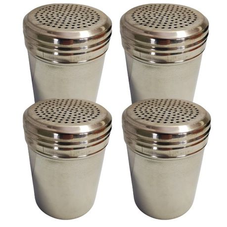 Stainless Steel Shakers - 7cm x 9cm - Bulk Pack of 4 Shakers Buy Online in Zimbabwe thedailysale.shop