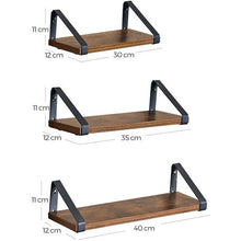 Load image into Gallery viewer, Floating Display Shelf Set - 3 shelves
