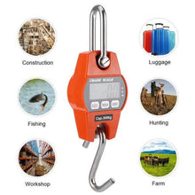 Load image into Gallery viewer, Mini Portable Crane Scale 300kg/600lb LCD Digital Hanging Scale
