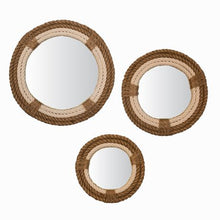 Load image into Gallery viewer, Coastal Hand Crafted Round Mirror
