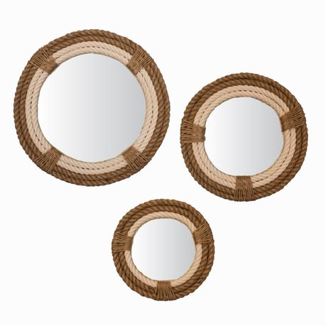 Coastal Hand Crafted Round Mirror