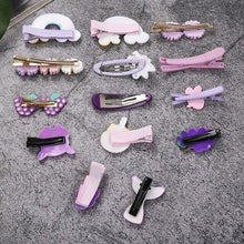 Load image into Gallery viewer, 14 Piece Baby Hair Accessories Set Cute Girls Hairpin Clips Bows Box Pink
