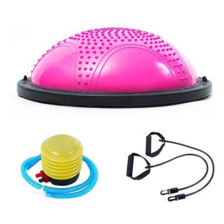 Core Bosu Balance Ball Pink (with resistance bands) Buy Online in Zimbabwe thedailysale.shop